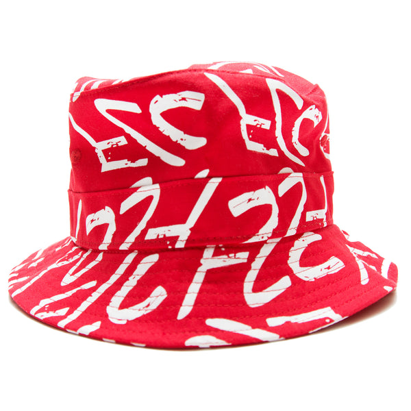 FCC GRAFFITI BUCKET HAT RED