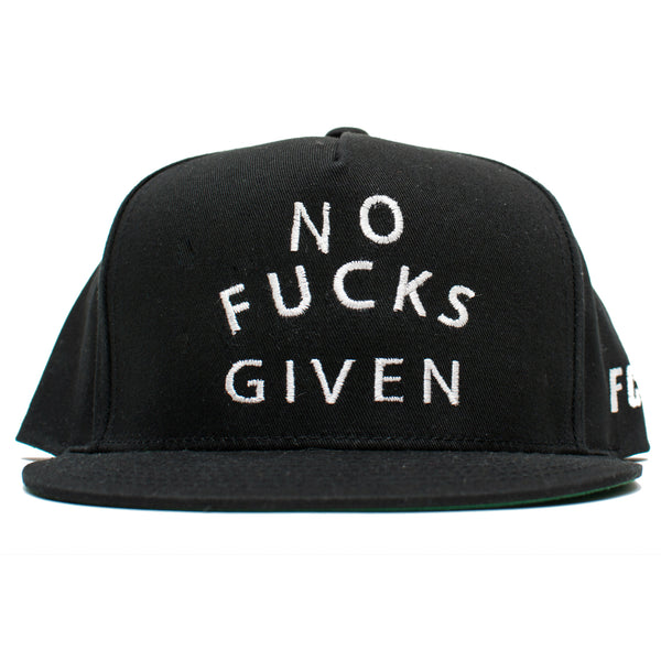 NO FUCKS GIVEN SNAPBACK BLACK
