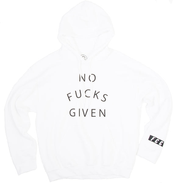 NO FUCKS GIVEN HOODIE WHITE