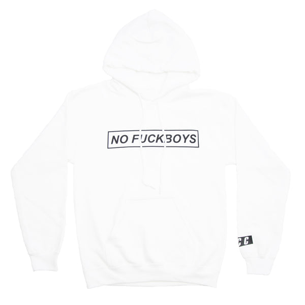 FCC NO FUCKSBOYS HOODIE WHITE
