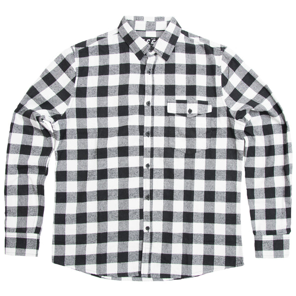 FLANNEL SHIRT BLACK/WHITE